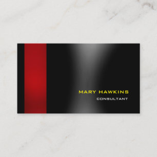 Carte De Visite Tendance Élégant Rouge Noir Gris Moderne