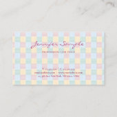 Carte De Visite Tendance élégante Pastel Couleurs Moderne Design S (Dos)