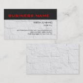 Carte de visite tendance en brique gris foncé mur  (Devant / Derrière)