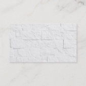 Carte de visite tendance en brique gris mur rouge (Dos)