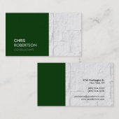Carte de visite tendance en brique vert Vert attra (Devant / Derrière)