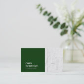 Carte de visite tendance en brique vert Vert attra (Debout devant)