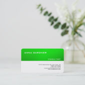 Carte De Visite Tendance exclusive White Green Stripe Creative Mod (Debout devant)