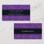 CARTE DE VISITE tendance fleurit violet violet vio (Devant / Derrière)