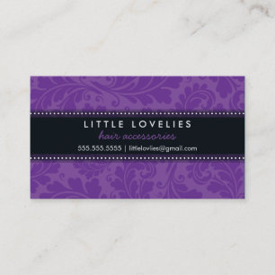 CARTE DE VISITE tendance fleurit violet violet vio