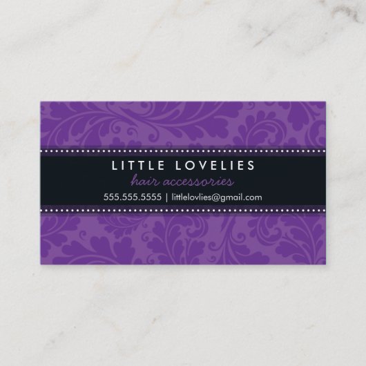 CARTE DE VISITE tendance fleurit violet violet vio (Devant)