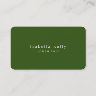 Carte De Visite Tendance Forêt Vert Couleur Plat Unique Design