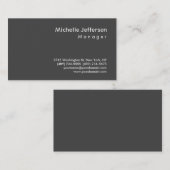 Carte de visite tendance Gray Design Manager (Devant / Derrière)