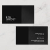 Carte de visite tendance gris noir (Devant / Derrière)