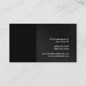 Carte de visite tendance gris noir (Dos)
