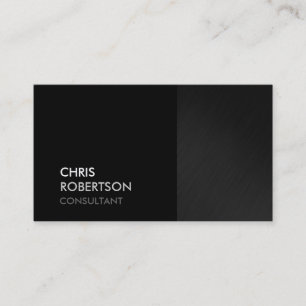 Carte de visite tendance gris noir