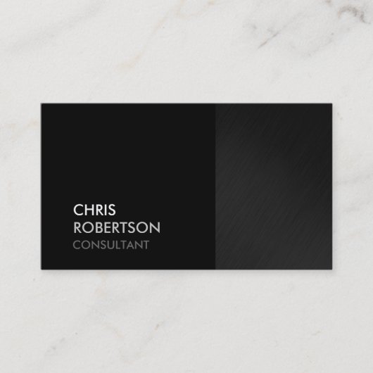 Carte de visite tendance gris noir (Devant)