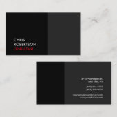 Carte de visite tendance gris noir attrayant (Devant / Derrière)