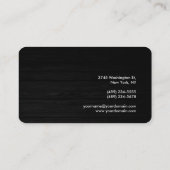Carte De Visite Tendance Gris Noir Bois Attrayant Simple Chic (Dos)