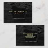 Carte De Visite Tendance Gris Noir Texture Plaque Style Moderne (Devant / Derrière)