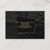 Carte De Visite Tendance Gris Noir Texture Plaque Style Moderne (Dos)