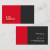 Carte de visite tendance gris rouge attrayant (Devant / Derrière)