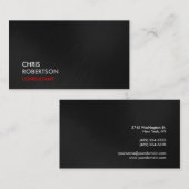 Carte de visite tendance gris rouge attrayant (Devant / Derrière)