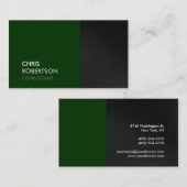 Carte de visite tendance gris vert attrayant (Devant / Derrière)