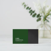 Carte de visite tendance gris vert attrayant (Debout devant)