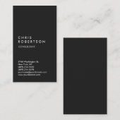 Carte de visite tendance gris vertical (Devant / Derrière)