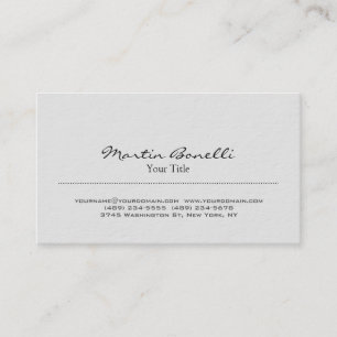 Carte de visite tendance grise élégante ultra-épai