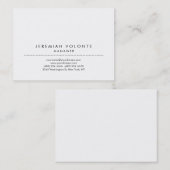 Carte De Visite Tendance minimaliste blanc (Devant / Derrière)