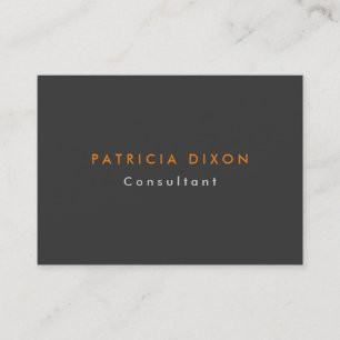 Carte De Visite Tendance minimaliste gris orange professionnel