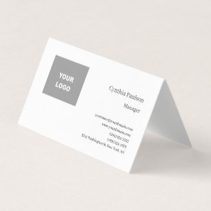 Carte De Visite Tendance Minimaliste Moderne Ajoutez Votre Logo