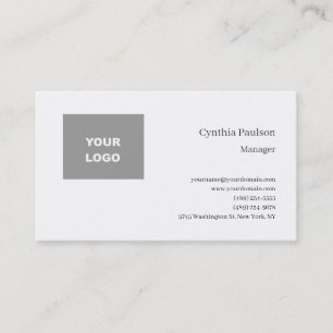 Carte De Visite Tendance Minimaliste Moderne Ajoutez Votre Logo