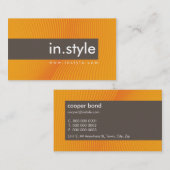 CARTE DE VISITE tendance moderne avec son accent o (Devant / Derrière)