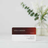 Carte De Visite Tendance moderne Blanc foncé rouge rayure créative (Debout devant)