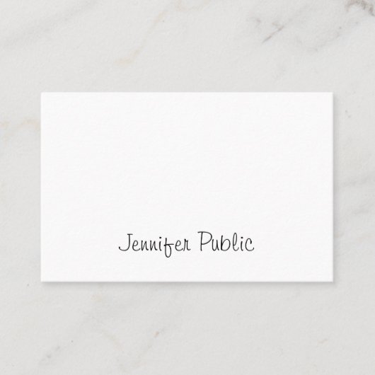 Carte De Visite Tendance Moderne Écriture Manuscrite Script Cool É (Devant)