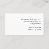 Carte de visite tendance moderne élégant (Dos)