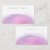 Carte De Visite Tendance moderne élégante couleurs Modèle professi (Devant / Derrière)