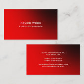 Carte De Visite Tendance moderne élégante Red Professional Manager (Devant / Derrière)