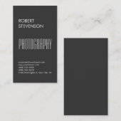 Carte de visite tendance moderne gris vertical (Devant / Derrière)