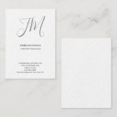 Carte De Visite Tendance moderne simple monogramme simple premium  (Devant / Derrière)