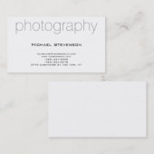 Carte de visite tendance Noir blanc blanc chic (Devant / Derrière)