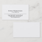 Carte de visite tendance noir blanc charmant (Devant / Derrière)