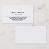 Carte de visite tendance noir blanc charmant (Devant / Derrière)