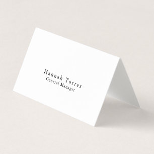 Carte De Visite Tendance Noir & Blanc Créatif Moderne
