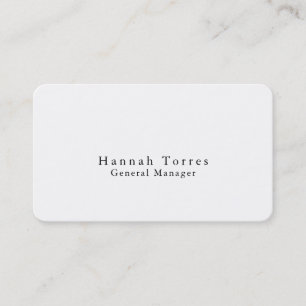 Carte De Visite Tendance Noir & Blanc Créatif Moderne