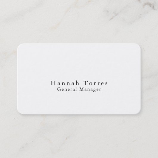 Carte De Visite Tendance Noir & Blanc Créatif Moderne (Devant)