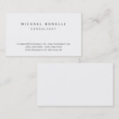 Carte de visite tendance noir blanc fait sur mesur (Devant / Derrière)