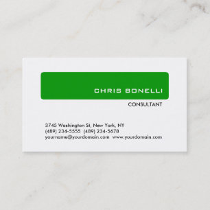 Carte de visite tendance noir blanc vert