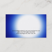 Carte de visite tendance noir bleu blanc clair (Dos)