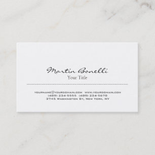 Carte de visite tendance noir et blanc élégant