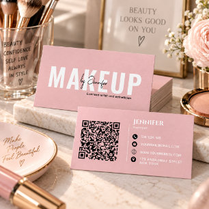 Carte De Visite Tendance Noir Rose & Blanc