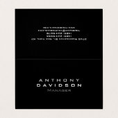 Carte de visite tendance noir standard fait sur me (Extérieur déplié)